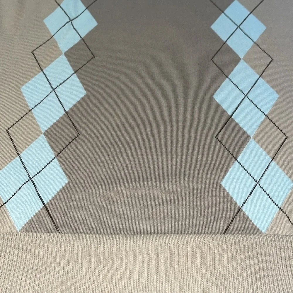 Banana‎ Republic Argyle 100% Cotton V Neck Cardigan.  Vintage.  Size Large.
